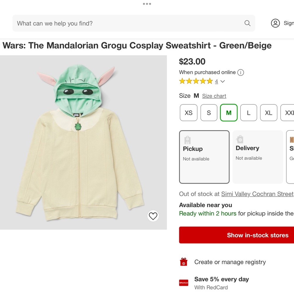 ‘Star Wars’ Grogu Zipper Hoodie - Picture 8 of 8